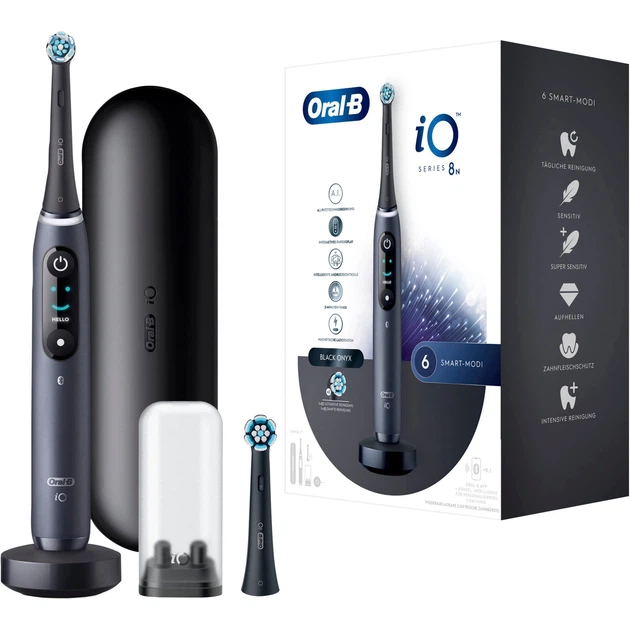 Elektryczna szczoteczka do zębów Oral-B iO 8N Czarna + Brush Head + TC
